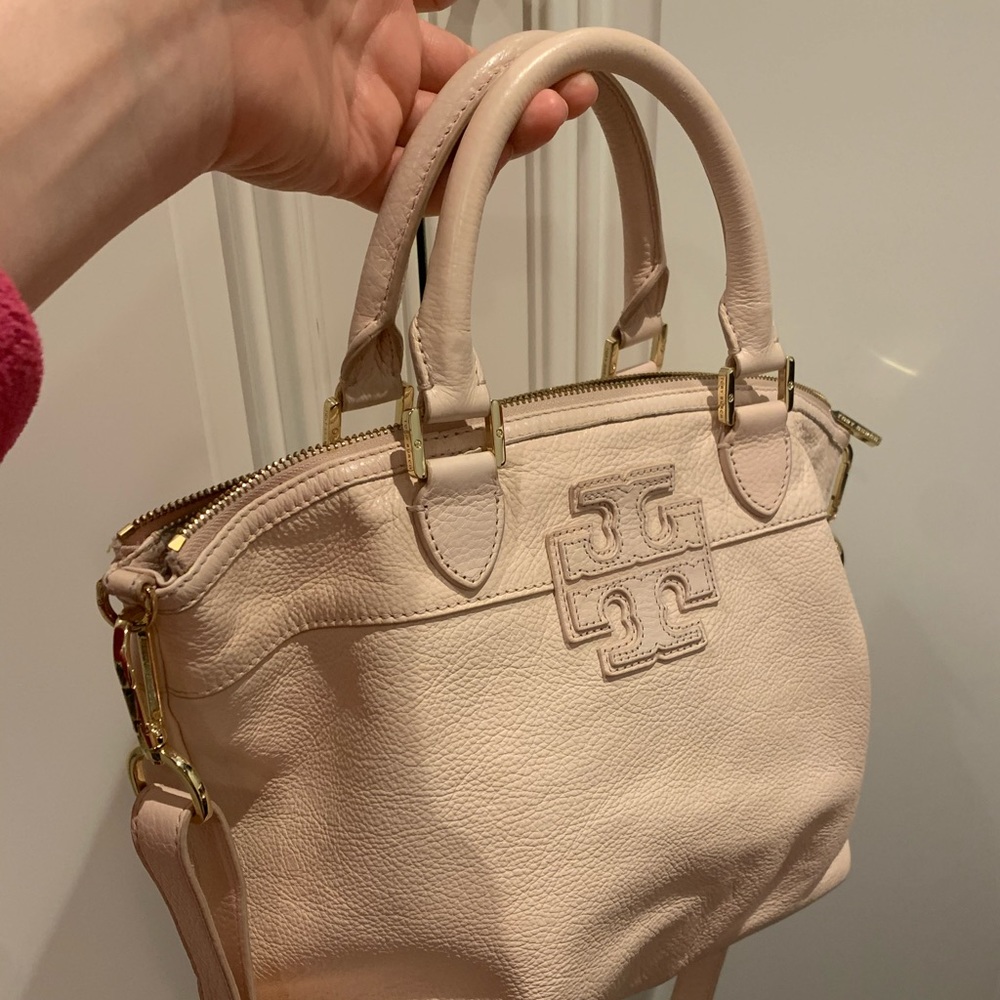Tory Burch Shell Pink Bag Hobo Satchel Crossbody